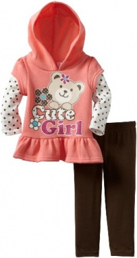 Young Hearts Baby-Girls Infant 2 Piece Cute Girl Fleece Jacket Legging Set Young Hearts Baby-Girls Infant 2 Piece Cute Girl Fleece Jacket Legging Set