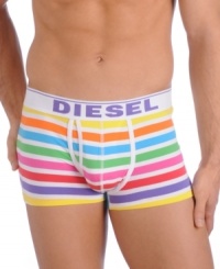 Color up your underneath look with these striped trunks from Diesel. Color up your underneath look with these striped trunks from Diesel.