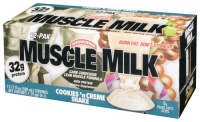 CytoSport Muscle Milk Ready-to-Drink Shake, Cookies and Creme, 12 - 17 Ounce Containers