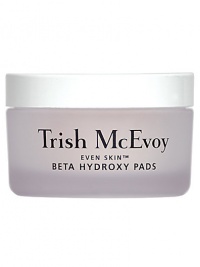 The difference between dull and glowing skin is right on the surface. The most common cause of dull complexions is a decreased rate of cell turnover. Trish McEvoy. Even Skin Beta Hydroxy Pads helps skin look its freshest. Refines the surface. Restores skin's natural radiance. Removes dead skin cells for a smoother complexion. Disposable 40 pads for ultra-easy application. The difference between dull and glowing skin is right on the surface. The most common cause of dull complexions is a decreased rate of cell turnover. Trish McEvoy. Even Skin Beta Hydroxy Pads helps skin look its freshest. Refines the surface. Restores skin's natural radiance. Removes dead skin cells for a smoother complexion. Disposable 40 pads for ultra-easy application.