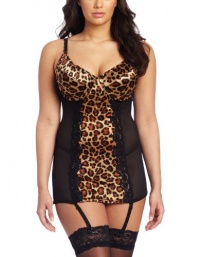 Dreamgirl Women's Plus Size Animalistique Garter Slip Dreamgirl Women's Plus Size Animalistique Garter Slip