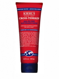 This versatile energizing wash thoroughly cleanses hair and body without over-drying the skin, also effectively conditioning hair. Our formula contains coconut-derived cleansers and soothing Aloe Vera--as well as an invigorating blend of Menthol, Vitamin E and Citrus oil, for a refreshing, tingling sensation and clean scent.Thoroughly yet gently cleanses hair and body. May also be used on the face and/or as a shaving aid. Formula is Biodegradable, SLS / SLES free, and paraben-free. 8 oz. This versatile energizing wash thoroughly cleanses hair and body without over-drying the skin, also effectively conditioning hair. Our formula contains coconut-derived cleansers and soothing Aloe Vera--as well as an invigorating blend of Menthol, Vitamin E and Citrus oil, for a refreshing, tingling sensation and clean scent.Thoroughly yet gently cleanses hair and body. May also be used on the face and/or as a shaving aid. Formula is Biodegradable, SLS / SLES free, and paraben-free. 8 oz.