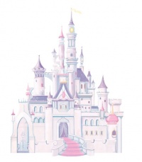 RoomMates RMK1546GM Disney Princess Glitter Castle Peel & Stick Giant Wall Decal RoomMates RMK1546GM Disney Princess Glitter Castle Peel & Stick Giant Wall Decal