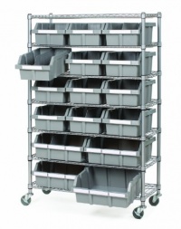Seville Classics SHE16510 Commercial 7-Shelf Bin Rack System Seville Classics SHE16510 Commercial 7-Shelf Bin Rack System