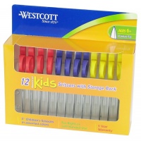Westcott Kids Pointed Scissors with Storage Rack, 5, Set of 12, Assorted Colors Westcott Kids Pointed Scissors with Storage Rack, 5, Set of 12, Assorted Colors