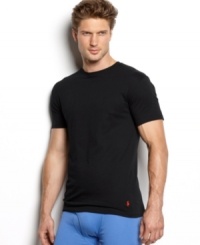 So soft, you'll want to wear one under all your shirts. New combed ring-spun jersey tee features a classic fit and polo player logo at hem. Styles: #RA05W, white; #RA12G9, andover heather; #RA12UV, black. So soft, you'll want to wear one under all your shirts. New combed ring-spun jersey tee features a classic fit and polo player logo at hem. Styles: #RA05W, white; #RA12G9, andover heather; #RA12UV, black.