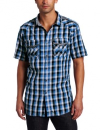 Marc Ecko Cut & Sew Men's Tricolor Gingham Shirt Marc Ecko Cut & Sew Men's Tricolor Gingham Shirt