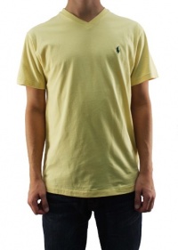 Polo Ralph Lauren Men's V-Neck Short Sleeve T-Shirt Classic Orange PRL Polo Ralph Lauren Men's V-Neck Short Sleeve T-Shirt Classic Orange PRL