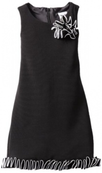 Sweet Heart Rose Girls 2-6X Sleeveless Ottoman Dress, Black/White, 6 Sweet Heart Rose Girls 2-6X Sleeveless Ottoman Dress, Black/White, 6