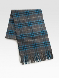 Luxurious and soft cashmere in a classic oversized check pattern with fringed edges.CashmereAbout 66 x 12Dry cleanMade in Great Britain Luxurious and soft cashmere in a classic oversized check pattern with fringed edges.CashmereAbout 66 x 12Dry cleanMade in Great Britain