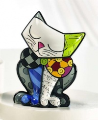 Limited Edition Romero Britto Cat Figurine Happy Cat Limited Edition Romero Britto Cat Figurine Happy Cat