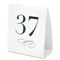 Table Number Tent Style Card - Numbers 1-12 (Set of 1)