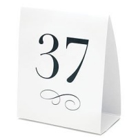 Table Number Tent Style Card - Numbers 1-12 (Set of 1) Table Number Tent Style Card - Numbers 1-12 (Set of 1)