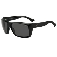 Emporio Armani Mens Shiny Black Frame Dark Grey Lens EA9797S-D28-61-BN Emporio Armani Mens Shiny Black Frame Dark Grey Lens EA9797S-D28-61-BN