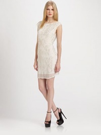 Delicate beading on a fitted silk sheath, styled with a deep open back for an alluring, skin-baring chic.BoatneckExtended shouldersFlat frontCenter back zipperAbout 20 from natural waistSilkDry cleanImportedModel shown is 5'10 (177cm) wearing US size 4. Delicate beading on a fitted silk sheath, styled with a deep open back for an alluring, skin-baring chic.BoatneckExtended shouldersFlat frontCenter back zipperAbout 20 from natural waistSilkDry cleanImportedModel shown is 5'10 (177cm) wearing US size 4.
