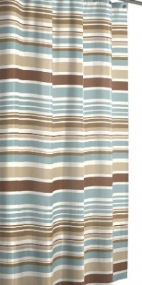 Maytex Meridian Fabric Shower Curtain, Blue Maytex Meridian Fabric Shower Curtain, Blue