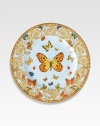 The House of Versace's extraordinary new porcelain dinnerware collection is defined by the scrolling vines and verdant detail of an elegant country garden. From the Butterfly Garden CollectionPorcelain10½ diam.Hand washMade in Germany