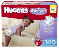 Huggies Little Movers Diapers Economy Plus, Size 5, 140 Count (packaging may vary) Huggies Little Movers Diapers Economy Plus, Size 5, 140 Count (packaging may vary)