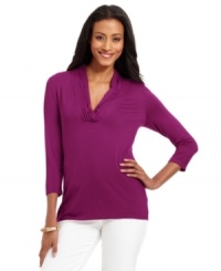 Update your wardrobe with Charter Club's versatile V-neck top. It looks as chic with jeans as it does tucked into a pencil skirt. Update your wardrobe with Charter Club's versatile V-neck top. It looks as chic with jeans as it does tucked into a pencil skirt.