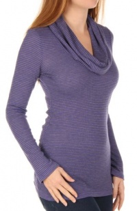 Splendid Women's Stripe Thermal Cowl Neck Shirt