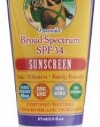 Badger Sunscreen Broad Spectrum SPF 34 Lavender 2.9 Fl Oz