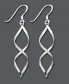 Add style with a dramatic double helix. Giani Bernini's twisting drops in polished sterling silver perfect any look. Approximate drop: 2 inches.