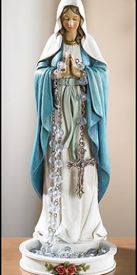 Madonna Rosary Holder, 8 inch Madonna Rosary Holder, 8 inch