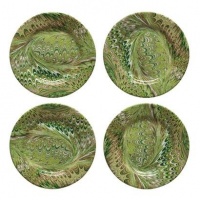 Juliska Firenze Marbleized Pistachio Cocktail Plates Set of Four