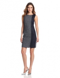 DKNYC Women's Sleeveless Crewneck Dress With Contrast Side Panel, Spring Navy, 06 DKNYC Women's Sleeveless Crewneck Dress With Contrast Side Panel, Spring Navy, 06
