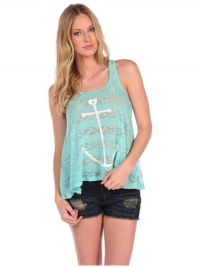 Vintage Havana Womens Anchor Print Swing Tank - Mint - Medium Vintage Havana Womens Anchor Print Swing Tank - Mint - Medium