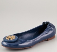 Tory Burch Reva Patent Tumble Leather Ballet Flats Dolphin Blue Size 9.5 Tory Burch Reva Patent Tumble Leather Ballet Flats Dolphin Blue Size 9.5