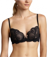 Le Mystere Women's Isabella Memory Foam Bra,Black/Natural,38C