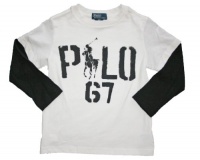 Polo Ralph Lauren Boys Big Pony Graphic T Shirt (6, Cream/Black) Polo Ralph Lauren Boys Big Pony Graphic T Shirt (6, Cream/Black)
