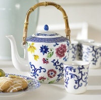 New Ralph Lauren Mandarin Blue White Oriental Tea Set 5 piece New Ralph Lauren Mandarin Blue White Oriental Tea Set 5 piece