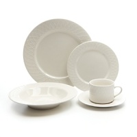 The perfect everyday dinnerware starter set, this extensive service for twelve is an elegant way to entertain in style.