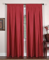 Elrene Home Fashions Imperial Red Inverted Pleat & Button 26 x 108 Window Panel Elrene Home Fashions Imperial Red Inverted Pleat & Button 26 x 108 Window Panel