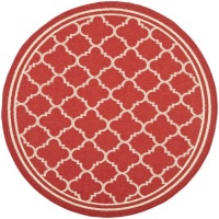 Safavieh CY6918-248 Courtyard Collection Indoor/Outdoor Round Area Rug, 7-Feet 10-Inch Diameter, Red and Bone Safavieh CY6918-248 Courtyard Collection Indoor/Outdoor Round Area Rug, 7-Feet 10-Inch Diameter, Red and Bone