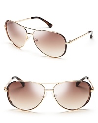 MICHAEL Michael Kors updates his classically chic aviators with stunning rose gold and tortoise accents. MICHAEL Michael Kors updates his classically chic aviators with stunning rose gold and tortoise accents.