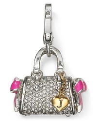 Bag is totally it! This Juicy Couture charm is serious arm candy, cast in plated metal with signature Daydreamer details. Bag is totally it! This Juicy Couture charm is serious arm candy, cast in plated metal with signature Daydreamer details.