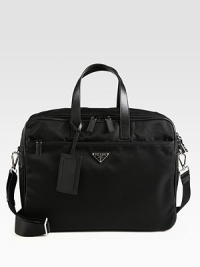 Logo-accented nylon in a structured carryall finished with dual top handles and adjustable shoulder strap for maximum versatility.Zip closureDouble top handlesAdjustable shoulder strapIdentification tagExterior, interior zip pocketsFully linedNylon16W x 11H x 2DMade in Italy Logo-accented nylon in a structured carryall finished with dual top handles and adjustable shoulder strap for maximum versatility.Zip closureDouble top handlesAdjustable shoulder strapIdentification tagExterior, interior zip pocketsFully linedNylon16W x 11H x 2DMade in Italy