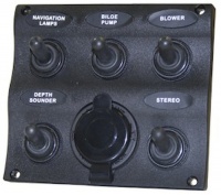 Seasense Marine 5 Way Switch Panel Seasense Marine 5 Way Switch Panel