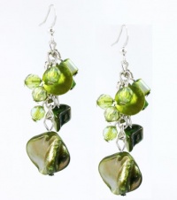 Style&co. Earrings, Silver-Tone Light Green Shell Cluster Earrings Style&co. Earrings, Silver-Tone Light Green Shell Cluster Earrings