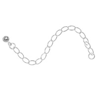 Sterling Silver 3mm Curb Chain Necklace Extender - 3 Inches (1) Sterling Silver 3mm Curb Chain Necklace Extender - 3 Inches (1)