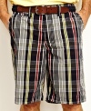 These plaid shorts from Nautica will anchor your look in preppy summer style.