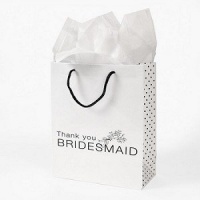 Lot of 12 White Paper Thank You Bridesmaid Wedding Bridal Party Gift Bags Lot of 12 White Paper Thank You Bridesmaid Wedding Bridal Party Gift Bags