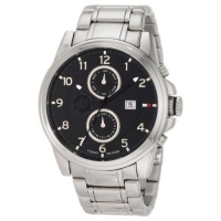 Tommy Hilfiger Men's 1710296 Classic Stainless Steel Black Sub dial Watch Tommy Hilfiger Men's 1710296 Classic Stainless Steel Black Sub dial Watch