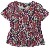 Tommy Hilfiger Women's Short-Sleeve Paisley Print Peplum Top Tommy Hilfiger Women's Short-Sleeve Paisley Print Peplum Top