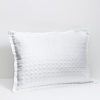 Hudson Park Collection Cross Diamond Quilt King Pillowsham-White