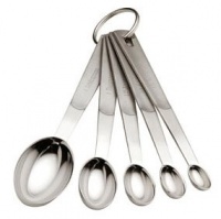 MIU France Stainless Steel 5-Piece Standard Measuring Spoon Set MIU France Stainless Steel 5-Piece Standard Measuring Spoon Set