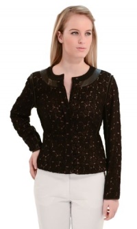 Diane von Furstenberg Women's Maya Pebble Lace Jacket Black/Grey Mauve 10 Diane von Furstenberg Women's Maya Pebble Lace Jacket Black/Grey Mauve 10